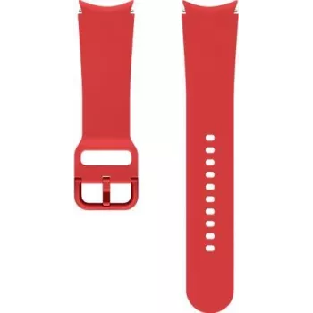 Samsung Sport-rihm Galaxy Watchile (20 mm, M/L), must/punane hübriidnahk ja fluoroelastomeer