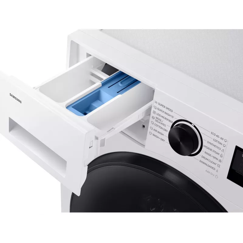 Samsung WD90HG5U34BELE Pesumasin-kuivati, 9 kg pesu / 6 kg kuivatus, 1400 p/min, valge
