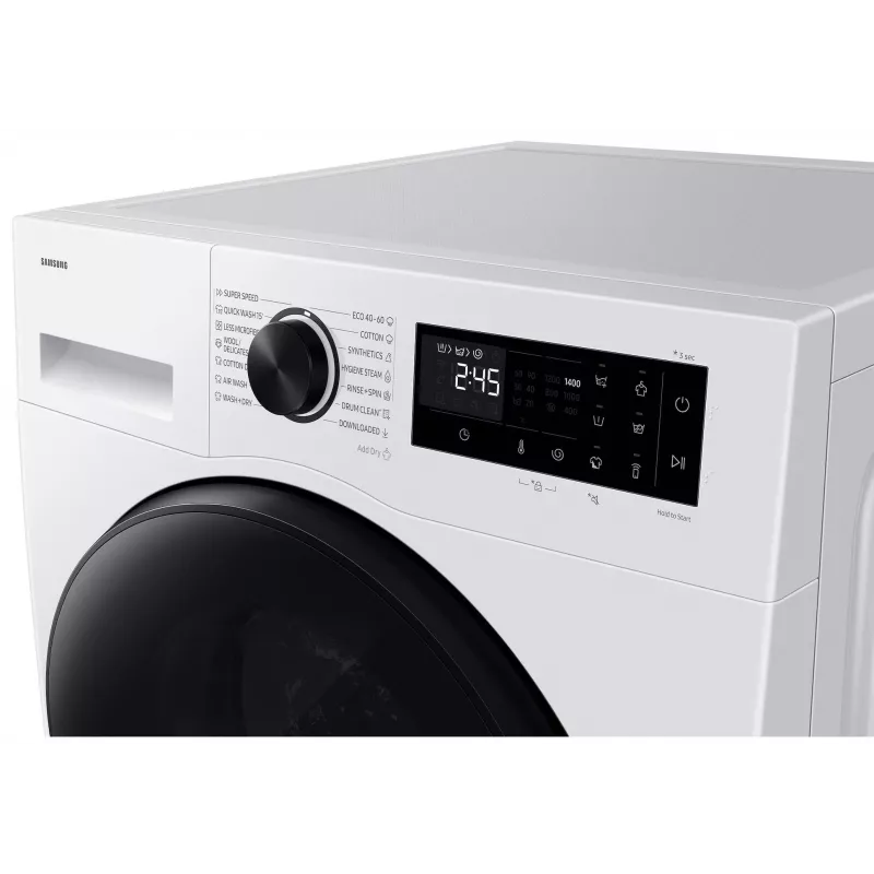 Samsung WD90HG5U34BELE Pesumasin-kuivati, 9 kg pesu / 6 kg kuivatus, 1400 p/min, valge
