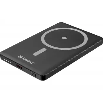 Sandberg Magnet Powerbank 5000 Saver - 5000 mAh, 20W Power Delivery, must