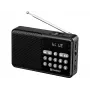 SANDBERG kõlar raadio FM+BT taaslaetav kaasaskantav Bluetooth-kõlar FM-raadio, AUX, USB, MicroSD, 6W, must