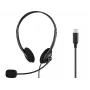SANDBERG USB-C on-ear peakomplekt bulk mürasummutava poom-mikrofoni ja juhtmepealsete juhtnuppudega (825-31)