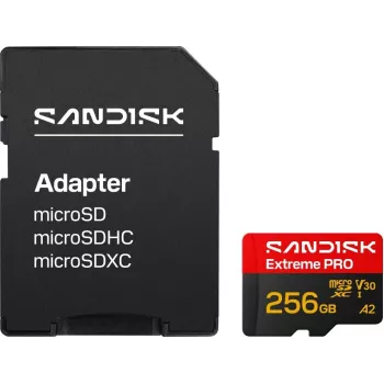 SanDisk Extreme PRO microSDXC 256 GB UHS-I U3 V30 A2 + SD-adapter