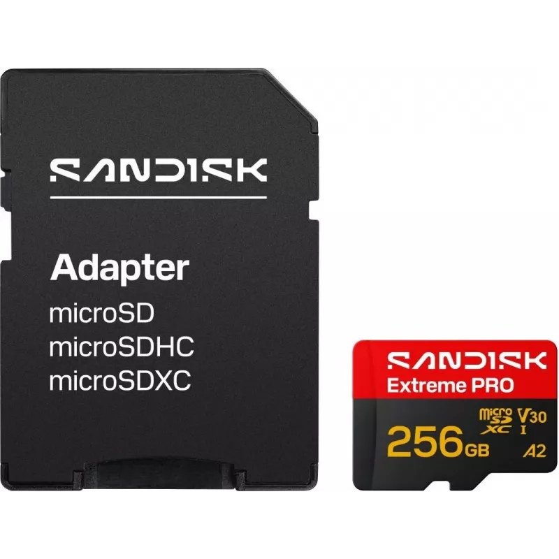 SanDisk Extreme PRO microSDXC 256 GB UHS-I U3 V30 A2 + SD-adapter