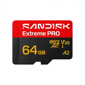 SanDisk Extreme PRO microSDXC 64GB UHS-I U3 V30 Kuni 200 MB/s lugemiskiirus