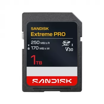 SanDisk Extreme Pro SDXC 1TB kuni R 250MB/s W 170MB/s UHS-I, 4K UHD