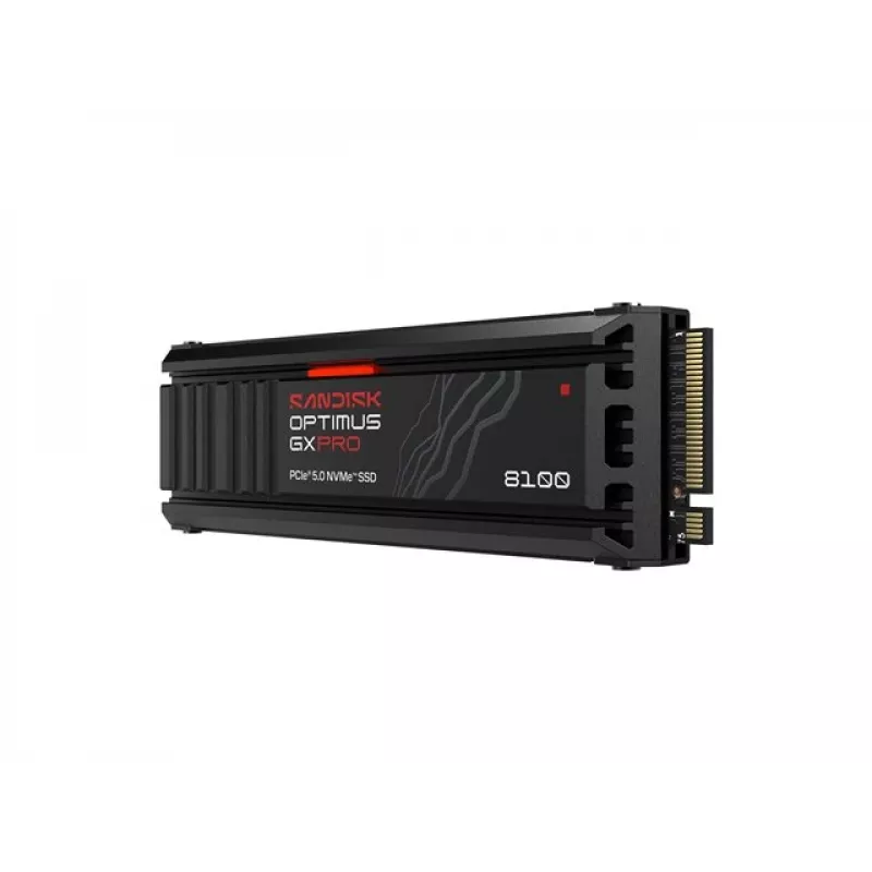 SanDisk Optimus GX PRO 8100 2TB M.2 2280 PCIe Gen5 x4 NVMe SSD integreeritud jahutusradiaatoriga