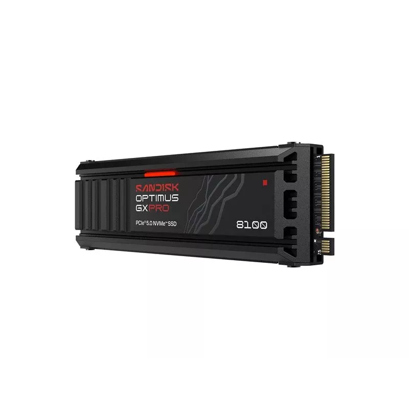 SanDisk Optimus GX PRO 8100 2TB M.2 2280 PCIe Gen5 x4 NVMe SSD integreeritud jahutusradiaatoriga
