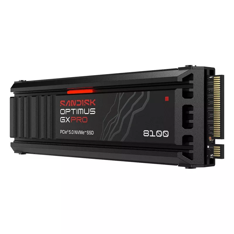 SanDisk Optimus GX PRO 8100 4TB PCIe Gen5 NVMe M.2 2280 sisemine SSD jahutusradiaatori ja riistvaralise krüpteerimisega