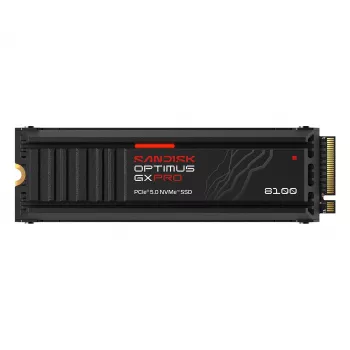 SanDisk Optimus GX PRO 8100 4TB PCIe Gen5 NVMe M.2 2280 sisemine SSD jahutusradiaatori ja riistvaralise krüpteerimisega