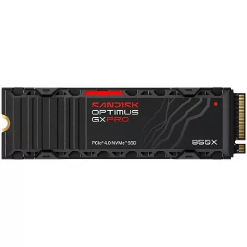 SanDisk Optimus GX PRO 850X 4TB sisemine SSD, M.2 2280 D5-M, PCIe 4.0 x4 NVMe, TCG Opal Encryption 2.01, integreeritud jahutusradiaator