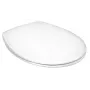 SAVAL GBG WC-iste pehme sulgumise/kiirvabastusega, D-kujuline, valge, duroplast, roostevabast terasest hinged