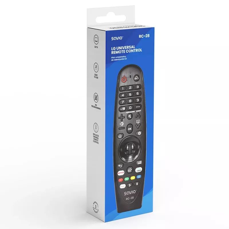 SAVIO RC-28 Universaalne asenduspult LG Smart TV jaoks