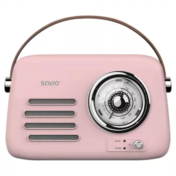 SAVIO RS-03 kaasaskantav raadio FM/AM koos MP3 USB/SD taasesitusega, roosa