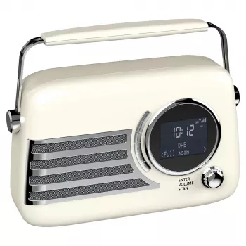 SAVIO RS-04 kaasaskantav DAB+ FM raadio, laetava akuga, LCD-ekraaniga, kahe äratusega, must