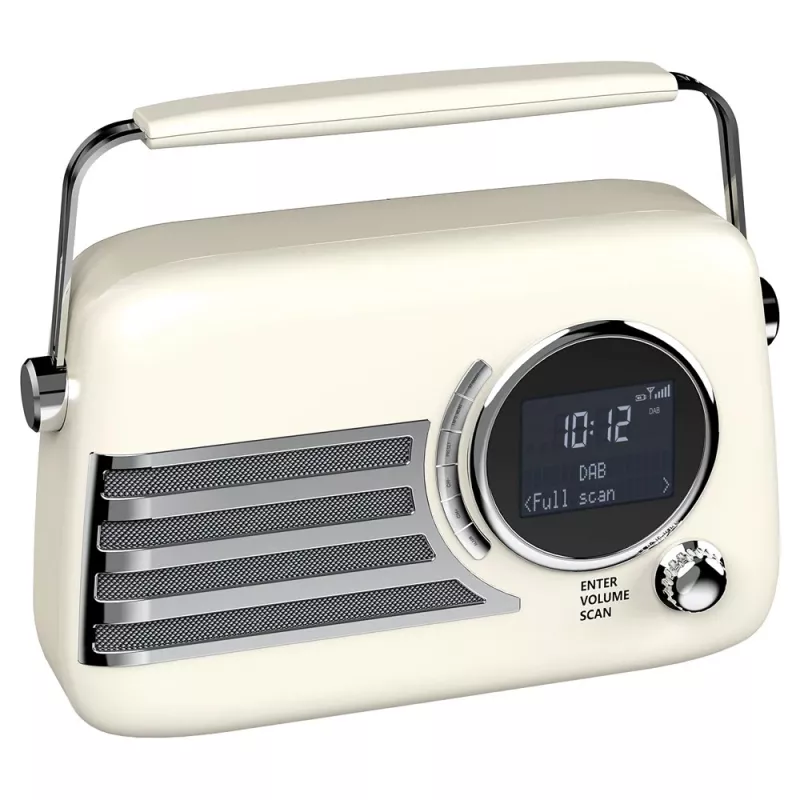 SAVIO RS-04 kaasaskantav DAB+ FM raadio, laetava akuga, LCD-ekraaniga, kahe äratusega, must