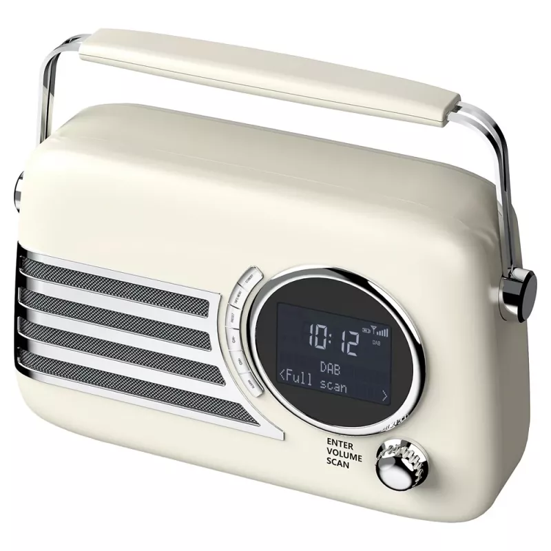 SAVIO RS-04 kaasaskantav DAB+ FM raadio, laetava akuga, LCD-ekraaniga, kahe äratusega, must