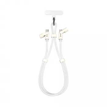SBOX Lanyard White USB-C to USB-C kaabel 1,5 m valge