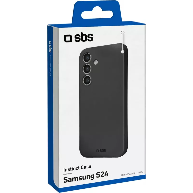 SBS Instinct ümbris Samsung Galaxy S24 jaoks - must TPU tagakaas, löögikindel, kriimustuskaitse, ühilduv juhtmevaba laadimisega TEINSTSAS24K