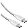SBS USB-C kuni USB-C nailonpunutud kaabel 2 m 100 W valge