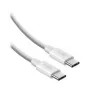 SBS USB-C kuni USB-C nailonpunutud kaabel 2 m 100 W valge