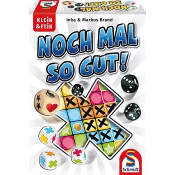 Schmidt Spiele Nochmal so gut (49365) - Täringumängu laiendus mängule Nochmal!, 1-6 mängijat, vanus 8+, 20-30 minutit, 2 kahepoolsed punktiarvestuslehte, 4 uut mänguvarianti, saksa keeles