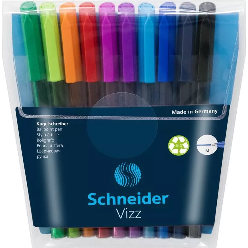 Schneider Vizz M pastapliiatsite komplekt 10 erinevat värvi keskmise otsaga 102290