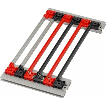 SCHROFF 24568356 19-tolline 2U fikseeritud kinnitusrööbas serveri- ja võrgukappidele, teras, must RAL 9005, pulbervärvitud, 482,6 mm pikkus