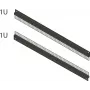 SCHROFF harjastihendi paneel 1U kahe kaabliavaga, must RAL 9005 64230096