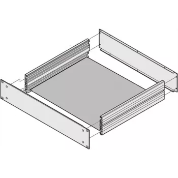 SCHROFF šassiiplaat 390D EuropacPRO alamriidepuudele, 3U, 84 HP, teras, tsingitud, 390 mm sügav 20860111