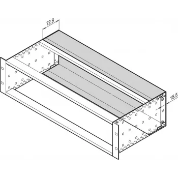 Schroff tagakaas alamsõrestikule, 3U 84HP, 220 mm sügavus, teras, tsingitud 34561752