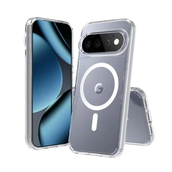 SCREENOR Bumper-ümbris Google Pixel 11 Pro jaoks, magnetiline, läbipaistev