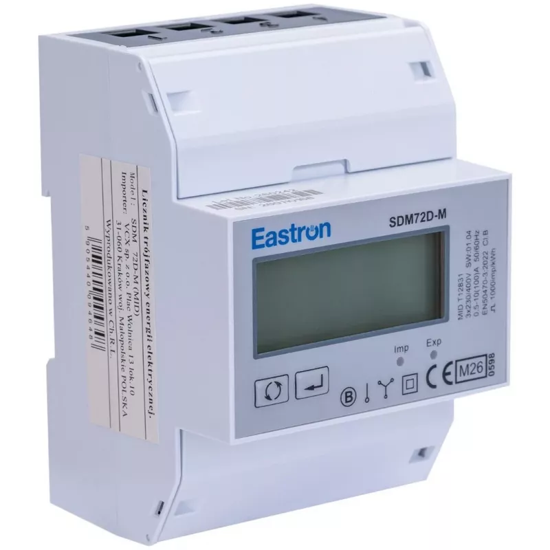 SDM 72 DM MID Three-Phase Energy Meter Modbus