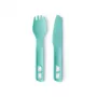 Sea To Summit Passage Cutlery Set Blue - 3-osaline matkasöögiriistade komplekt (kahvel, lusikas, nuga) - klaaskiuga tugevdatud nailon - BPA-vaba - nõudepesumasinakindel - pesastatav disain minikarabiiniga