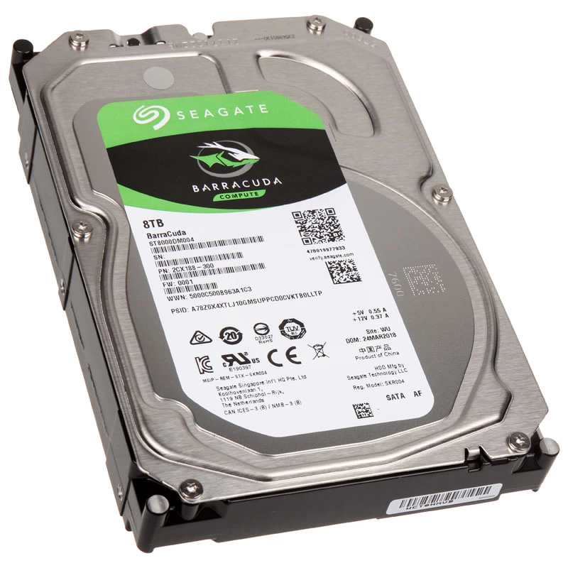 Seagate Barracuda ST8000DM004 8 TB 3.5-tolline sisemine kõvaketas SATA III 5400 RPM 256 MB vahemäluga