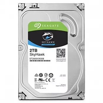 Seagate SkyHawk 2TB valvejälgimissüsteemi sisemine kõvaketas - SATA 6Gb/s 3,5 tolli (5900 RPM, 64MB vahemälu, CMR)