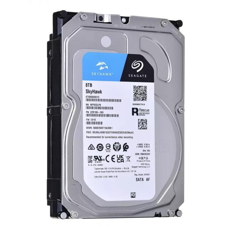 Seagate SkyHawk ST8000VX010 8 TB sisemine valvekõvaketas - 3.5-tolline SATA 6Gb/s