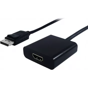 SECOMP DisplayPort isane HDMI emase adapterkaabel, 0,15 m, must, Full HD, passiivne 11.55.3203
