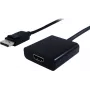 SECOMP DisplayPort isane HDMI emase adapterkaabel, 0,15 m, must, Full HD, passiivne 11.55.3203