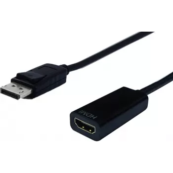 SECOMP STANDARD DisplayPort - HDMI adapterkaabel, DP isane - HDMI emane, 4K 60Hz, aktiivne, 15cm, must 11.55.3204