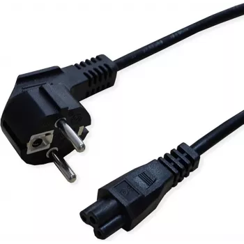 SECOMP STANDARD toitekaabel, 3-kontaktiline sülearvuti pesa, must, 1,8 m (S2308)