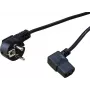 SECOMP STANDARD toitekaabel nurga all IEC C13 pistikuga, CEE 7/7 - IEC C13, 1,8 m, must S2307