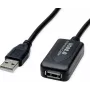 SECOMP STANDARD USB 2.0 aktiivne pikenduskaabel repiiteriga, 5 m, must (S3114)