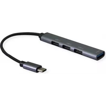 SECOMP STANDARD USB 2.0 jaotur, USB-C ühendus, 4x USB-A porti (3x USB 2.0 + 1x USB 3.2 Gen1) (S3017)