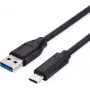 SECOMP Standard USB 3.2 Gen 1 kaabel, USB A - C, 0,5 m, must (S3015)
