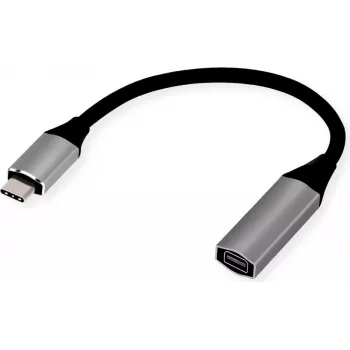 SECOMP STANDARD USB-C to Mini DisplayPort 1.2 adapterkaabel, 0,2 m, must S3216