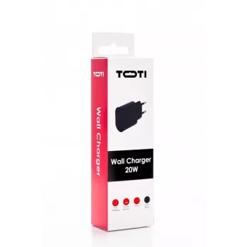 SEEK TOTI 20W USB-C PD Kiirlaadija Seinale, must