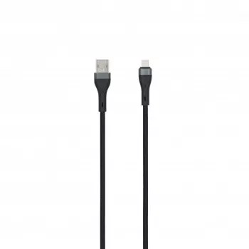 SEEK TOTI USB-A to Lightning 2m Punutud Kaabel 2A (Non-MFI) Must