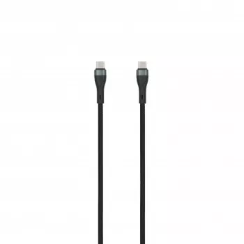 SEEK TOTI USB-C to USB-C 2m Punutud Kaabel 3A Must