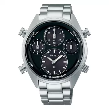 SEIKO Prospex Solar Chronograph Limited Edition SFJ003P1 42mm Roostevaba teras Must sihverplaat